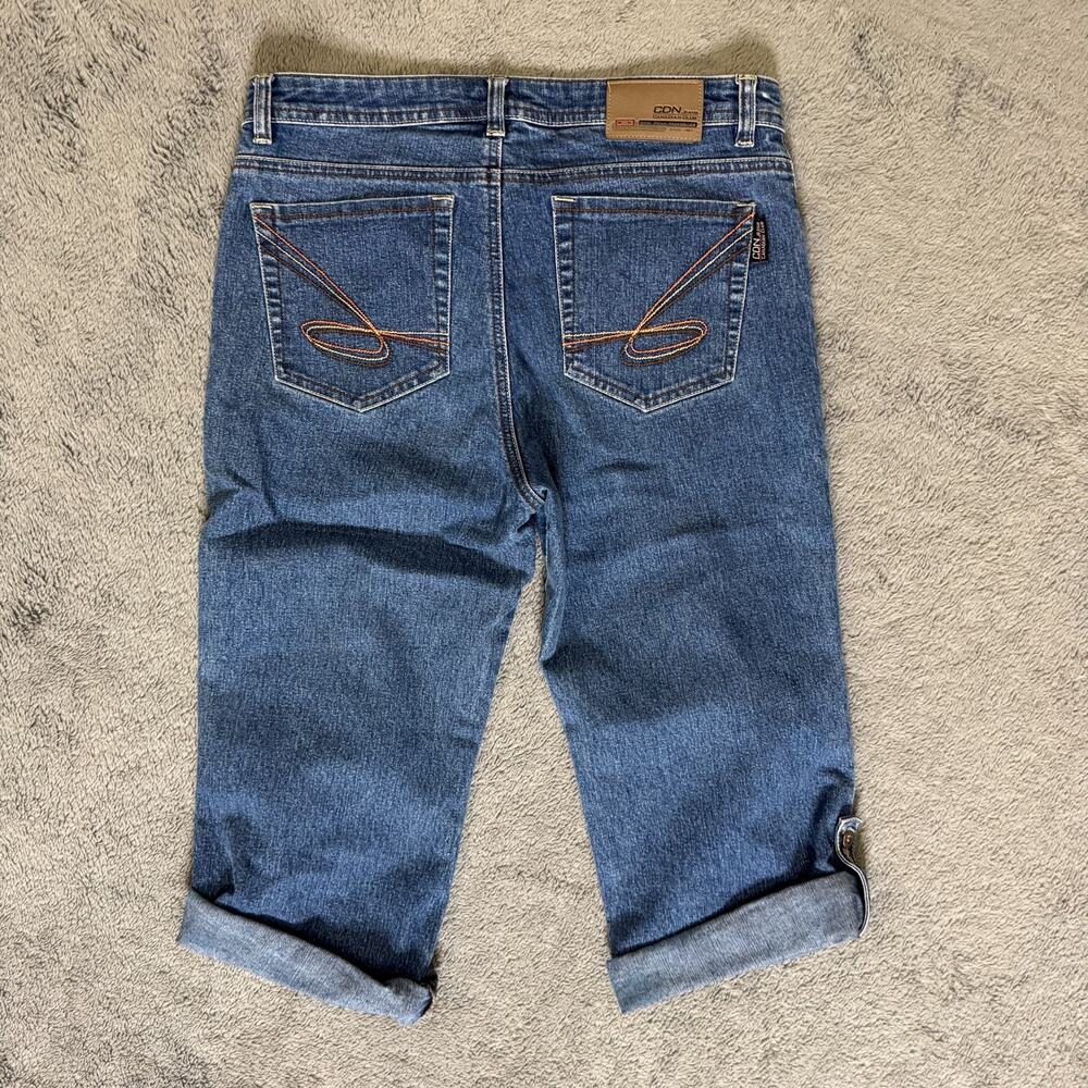 Y2K Capris CDN Canadian Club Jeans 30x16 Womens Denim Roll Up Leg